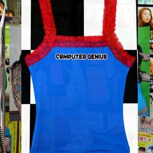 omighty computer genius tank top